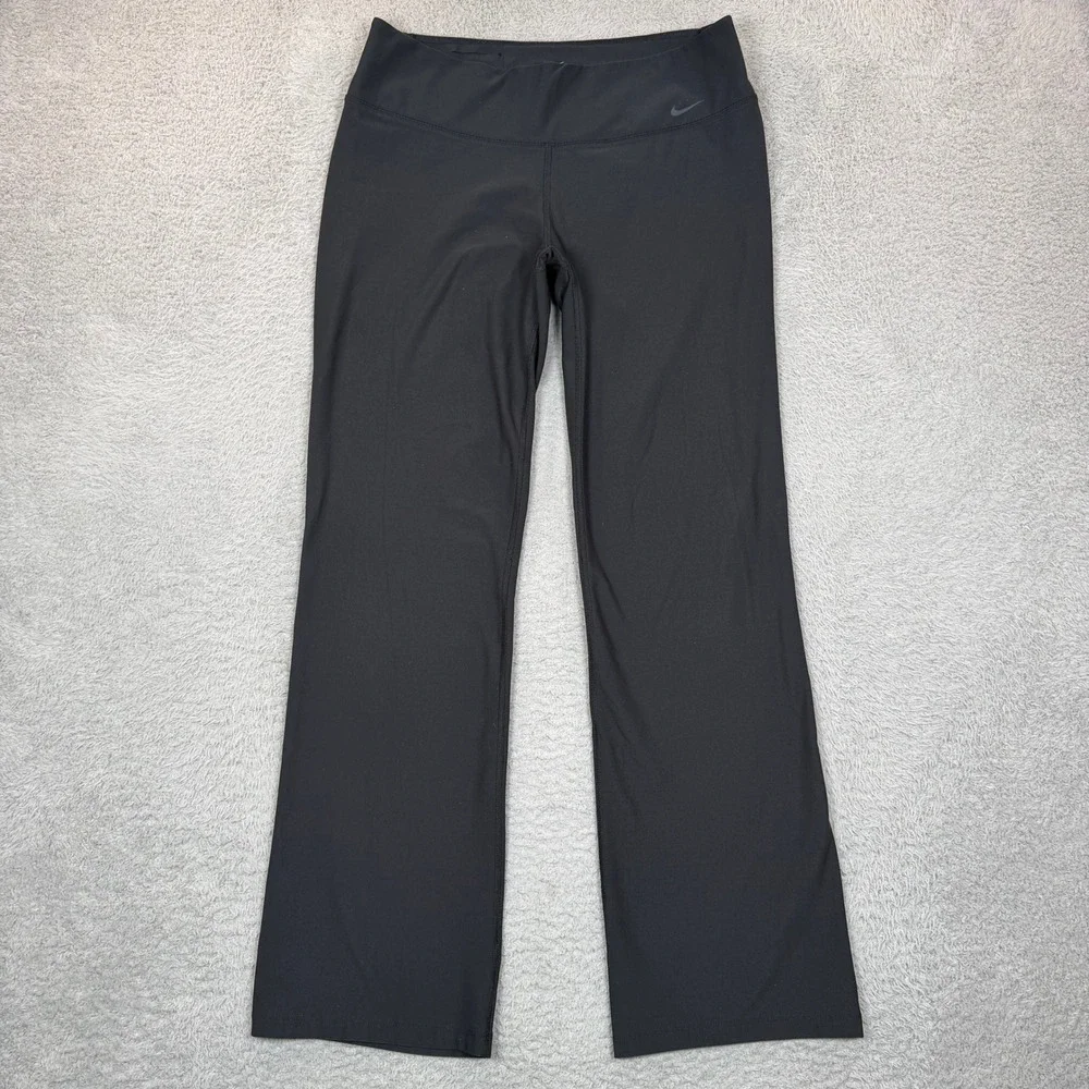 Nike Dri-FIT Legend Black Straight Leg Athletic Pants Women Large Recycled L